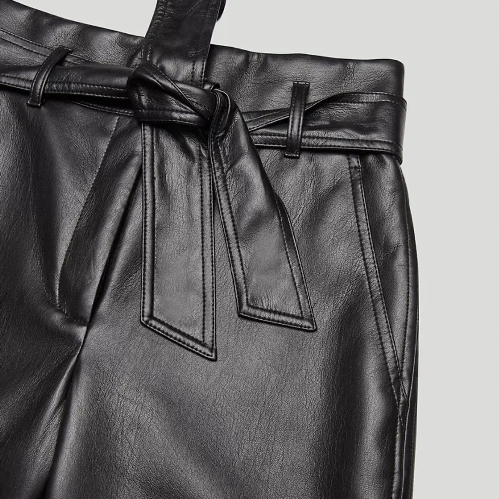 Aritzia Wilfred High Tied Vegan Leather Pant - Picture 2 of 12